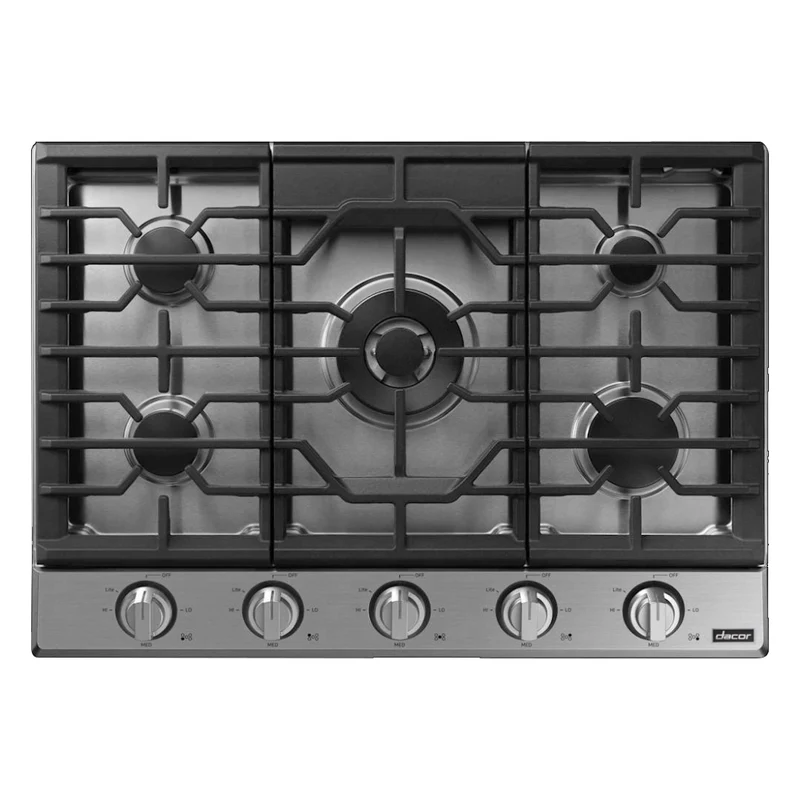 Plaque de cuisson au gaz 30 po, Inox avec 5 brûleurs avec brûleurs SimmerSear à double vanne et Wi-Fi