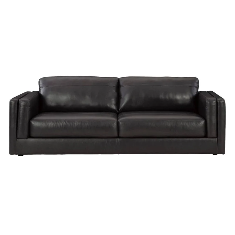 Sofa condo en cuir noir - Amiata
