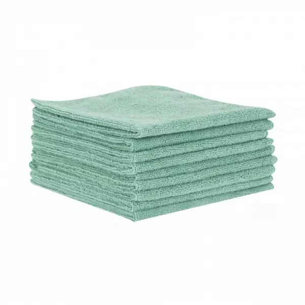 Lavette microfibre multi-usages PREMIUM 300 g/m² - 38x38cm - en lot x5 - verte
