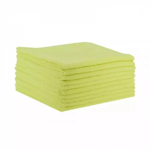 Lavette microfibre multi-usages PREMIUM 300 g/m² - 38x38cm - en lot x5 - jaune