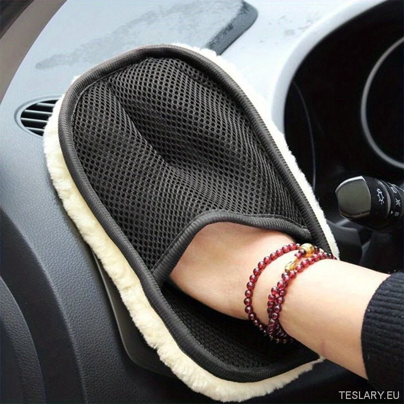 Gants de nettoyage automobile en laine douce, gants de nettoyage automobile en microfibre, multi-usages pour la maison, la salle de bain, la cuisine et l'intérieur de la voiture