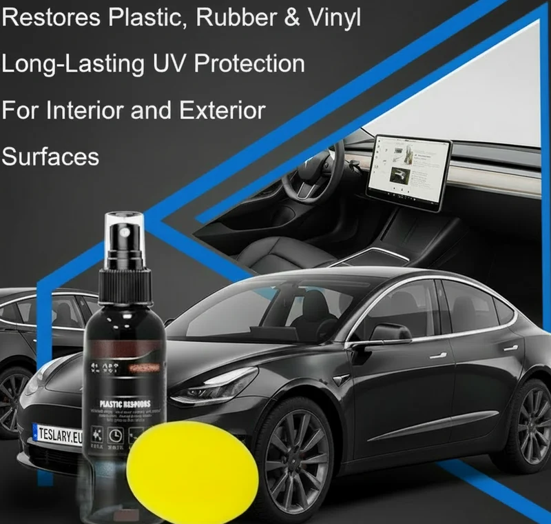 Produit rénovateur pour plastiques Tesla, redonnant éclat et réparant les rayures