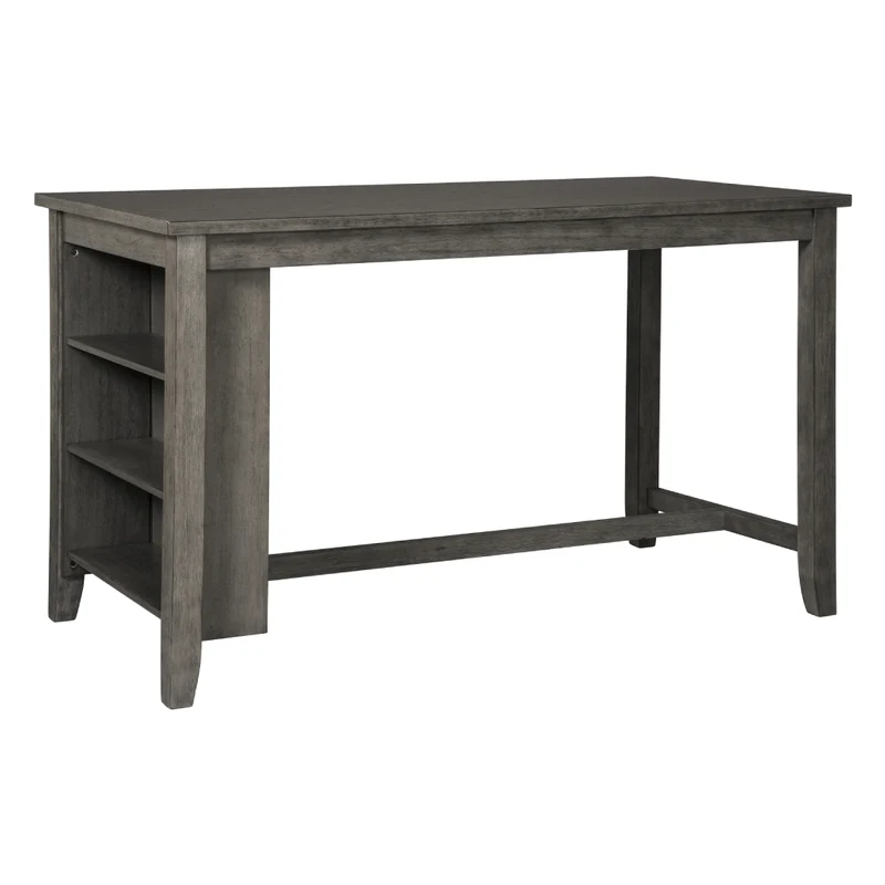Table de salle à manger style bistro en bois/placage gris délavé - Caitbrook