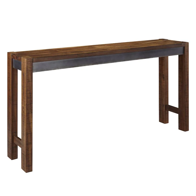 Table console longue en bois/placage d'acacia bicolore - Torjin