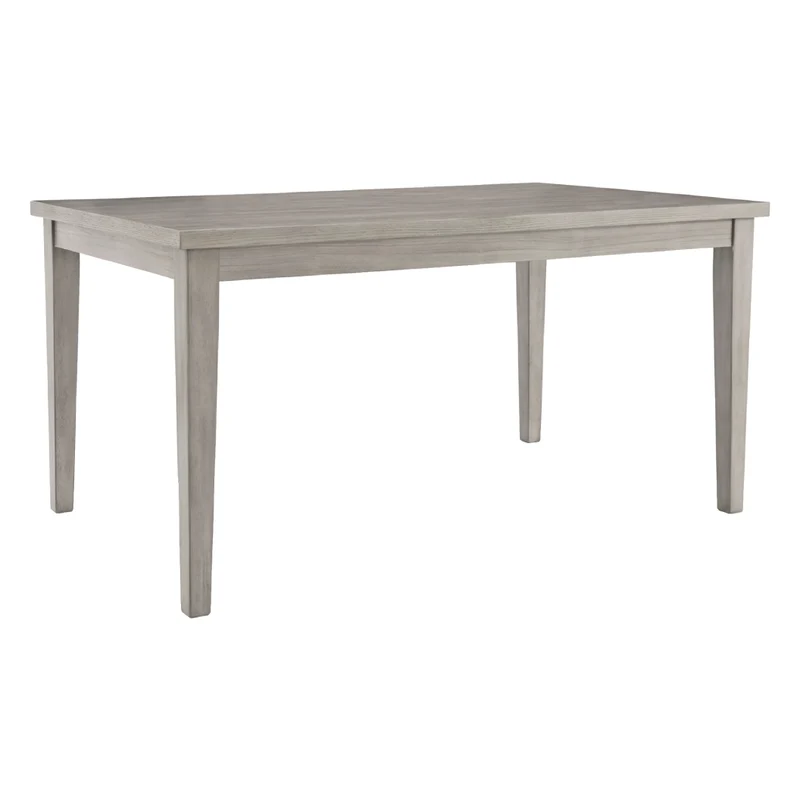 Table de salle à manger rectangulaire en mélamine grise - Parellen