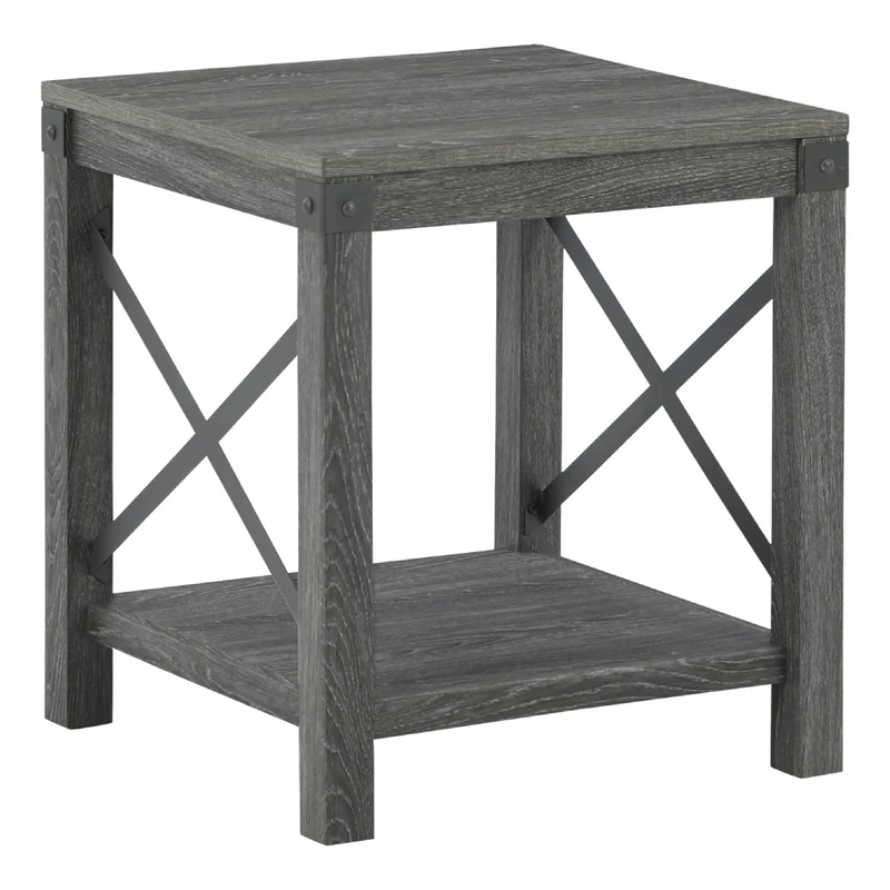Table d'appoint en bois/stratifié brun grisâtre - Freedan