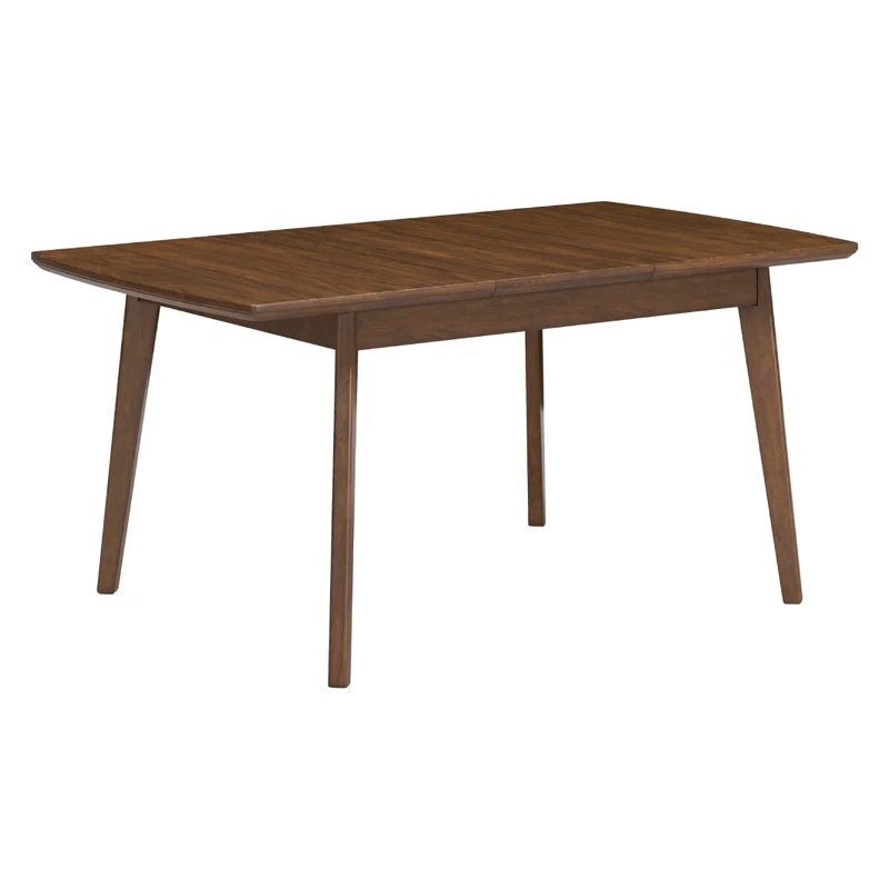 Table de salle à manger extensible en bois/placage de manguier brun - Lyncott