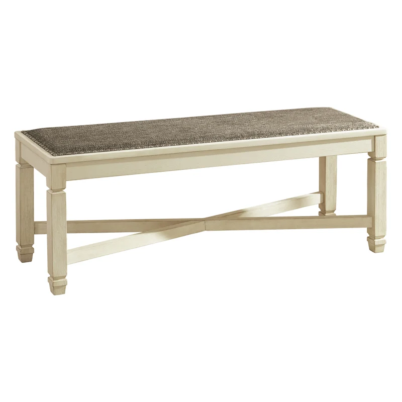 Banc de salle à manger rembourré en tissu brun - Bolanburg