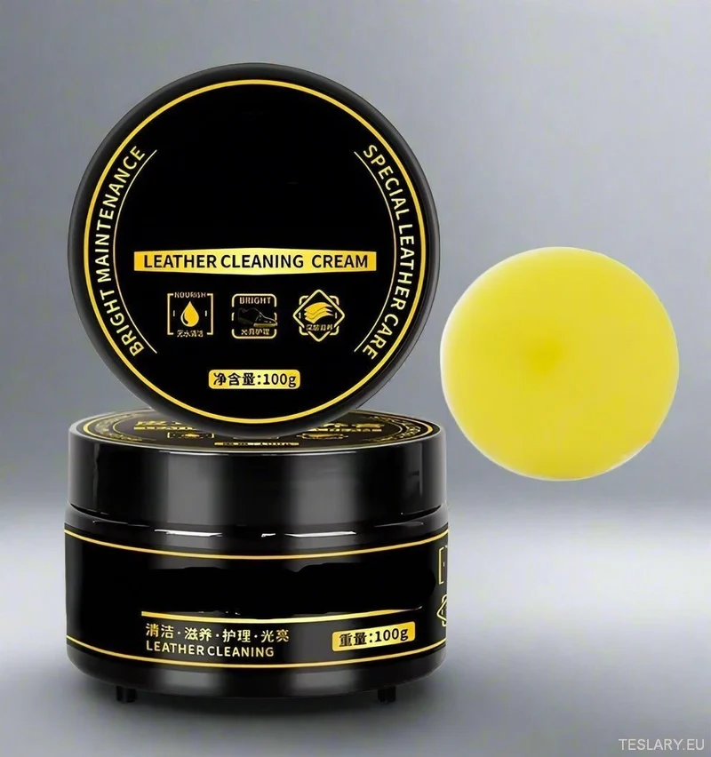 Crème nettoyante et revitalisante pour sièges auto en cuir synthétique