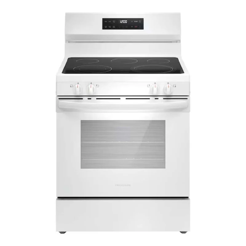Cuisinière électrique 30 po, 5,3 pi³ Blanc avec Élément EvenTemp™ et SpaceWise®