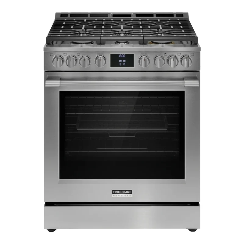 Cuisinière au gaz 30 po, 6,0 pi³ Inox avec Convection, Air Fry et Autonettoyage