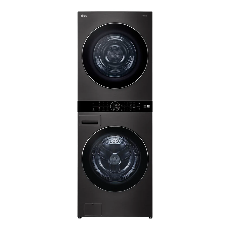 Tour de lavage à chargement frontal 27 po, 5,8 pi³/7,8 pi³ Acier noir avec TurboWashᴹᴰ 360° et AI Sensor Dryᴹᴰ