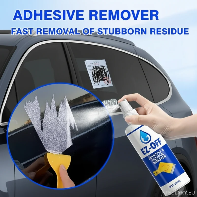 Spray dissolvant d'adhésif - Élimination rapide des résidus tenaces, idéal pour les vitres et la peinture de voiture - Kit de pulvérisation portable avec spatule à colle, facile à utiliser, retrait des autocollants | Dissolvant à action rapide | Aérosol portable, dissolvant d'adhésif
