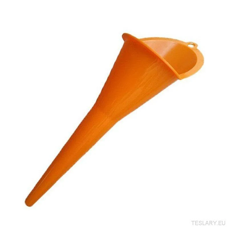 Outil de remplissage d'entonnoir à long bec pour Tesla et autres véhicules électriques, accessoires en plastique anti-éclaboussures pour véhicules électriques, 1 pièce, orange