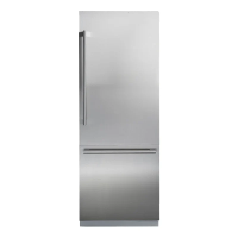 Réfrigérateur encastré congélateur bas Inox 30po