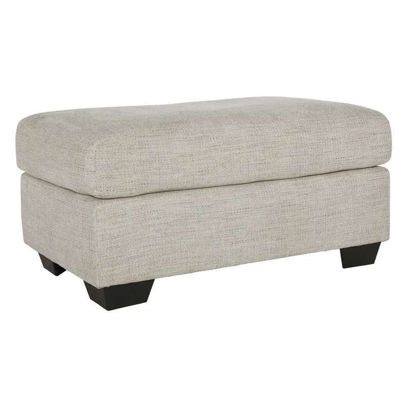 Ottoman en tissu beige pâle - Vayda