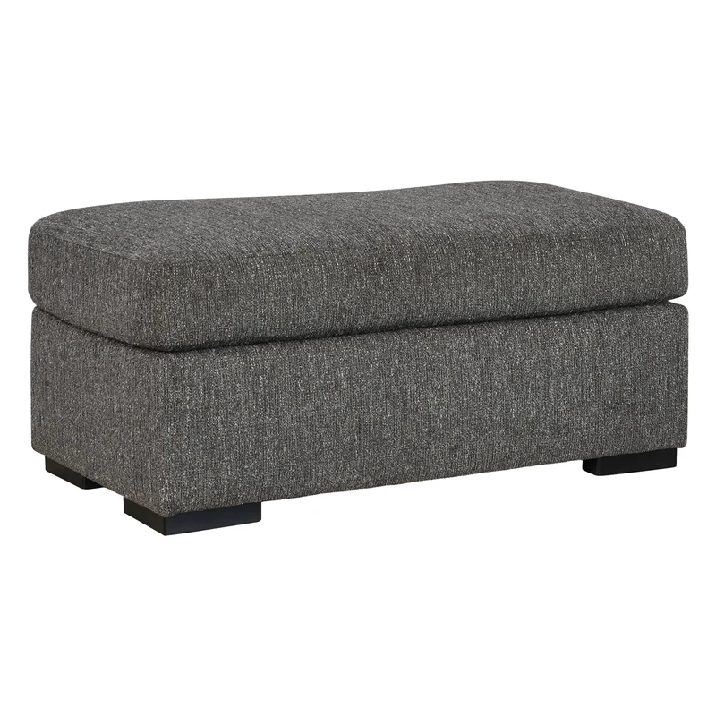 Ottoman en tissu gris étain - Gardiner