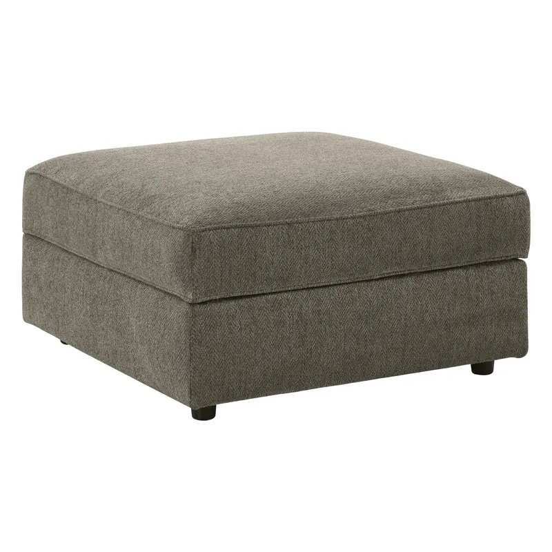 Ottoman surdimensionné en tissu gris avec rangement - O'Phannon