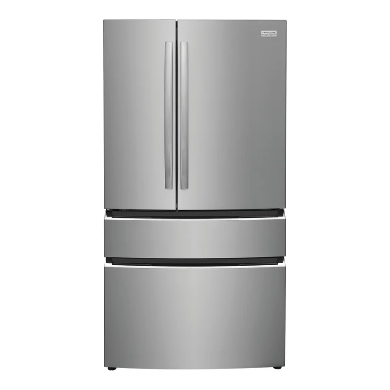 Réfrigérateur à porte française 36 po, 27,2 pi³ Inox 4 portes avec distributeur d'eau