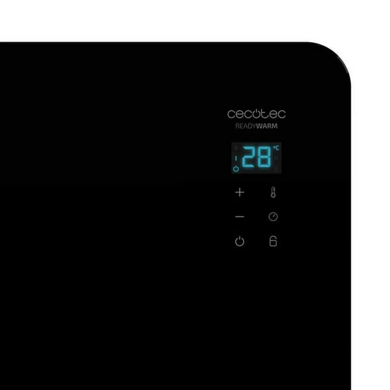 Chauffage à convection électrique Cecotec Ready Warm 6670 Crystal Connexion 1000W WIFI Noir 1000 W