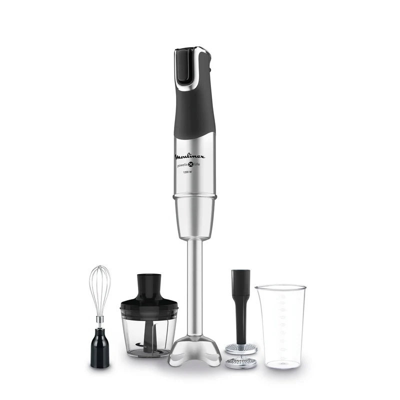 Mixeur plongeant multifonction avec accessoires Moulinex Powelix Life Silver 1200 W