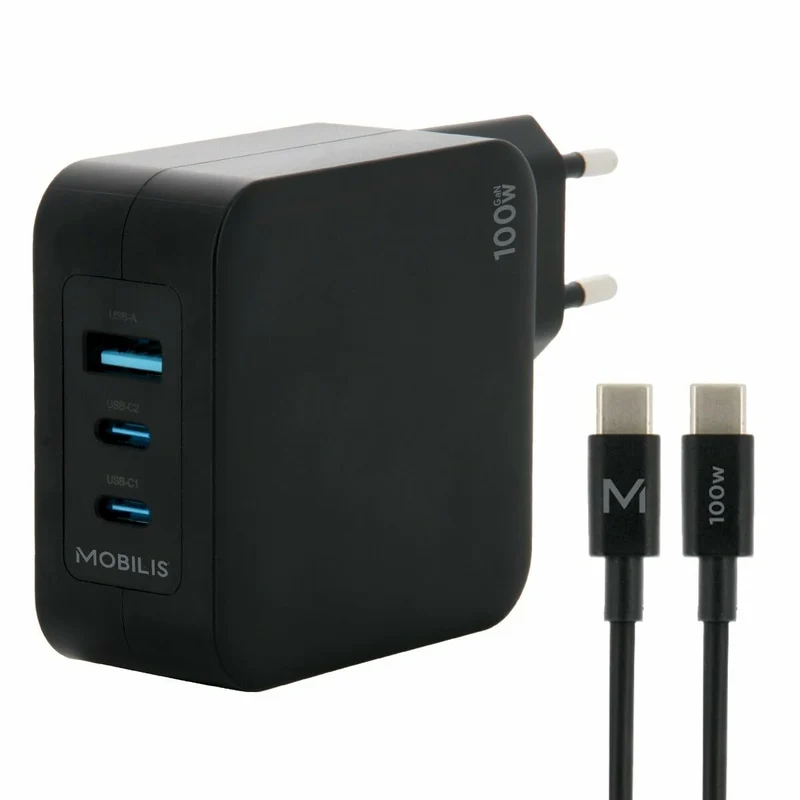 Portable charger Mobilis 001365 Black