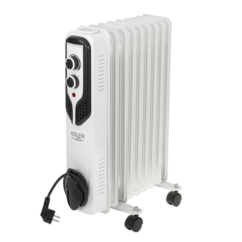 Radiateur à bain d'huile Adler AD 7816 Blanc Noir 2000 W