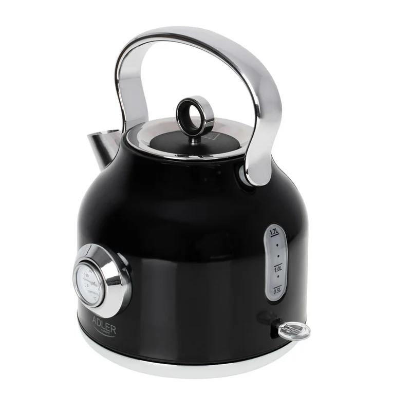 Bouilloire Adler AD 1346b Noir Argent Acier inoxydable 1850-2200 W 1,7 L