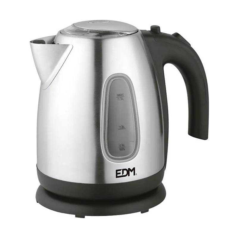 Bouilloire EDM 07656 Bouilloire Noir Acier inoxydable 2200 W 1,7 L