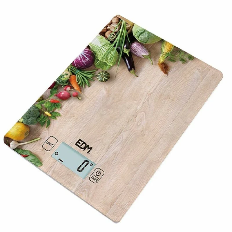 balance de cuisine EDM 07527 Bois Marron 5 kg