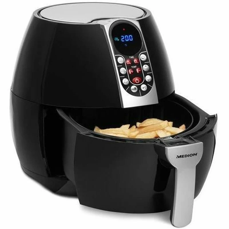 Friteuse à air Medion 1500 W 2,8 L Noir/Argent