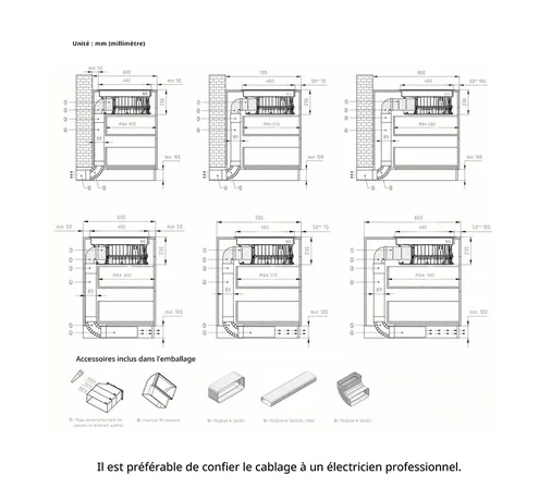 Kochfeld mit integriertem Dunstabzug Comfee Induktionskochfeld mit integriertem Dunstabzug 60 cm 4 Kochzonen + integrierte Dunstabzugshaube 638m³/h mit Sockel-Abluftset, 7400W, A++