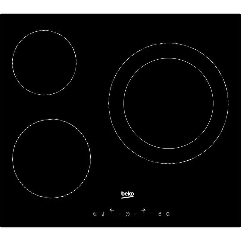 Table de cuisson vitrocéramique BEKO HIC63402T 60 cm 58 cm 5700 W