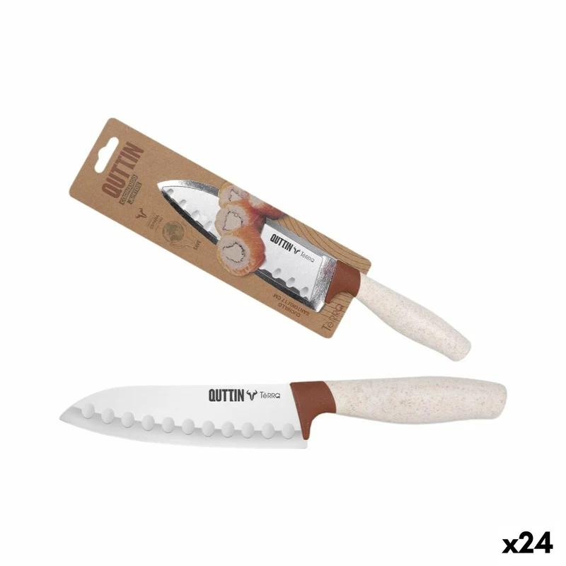 Santoku Knife Quttin Terra 17 cm (24 Units)