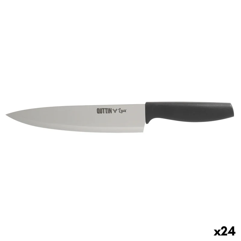Kitchen Knife Quttin Laos Black Silver 20 cm (24 Units)