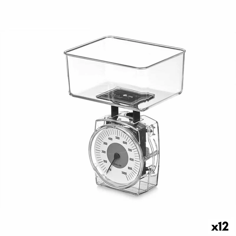 balance de cuisine 1 kg Transparent 400 ml 11,5 x 6 x 8,7 cm (12 Utés)