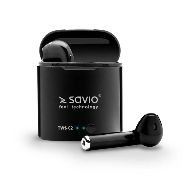 Écouteurs intra-auriculaires Bluetooth Savio TWS-02 Noir Graphite