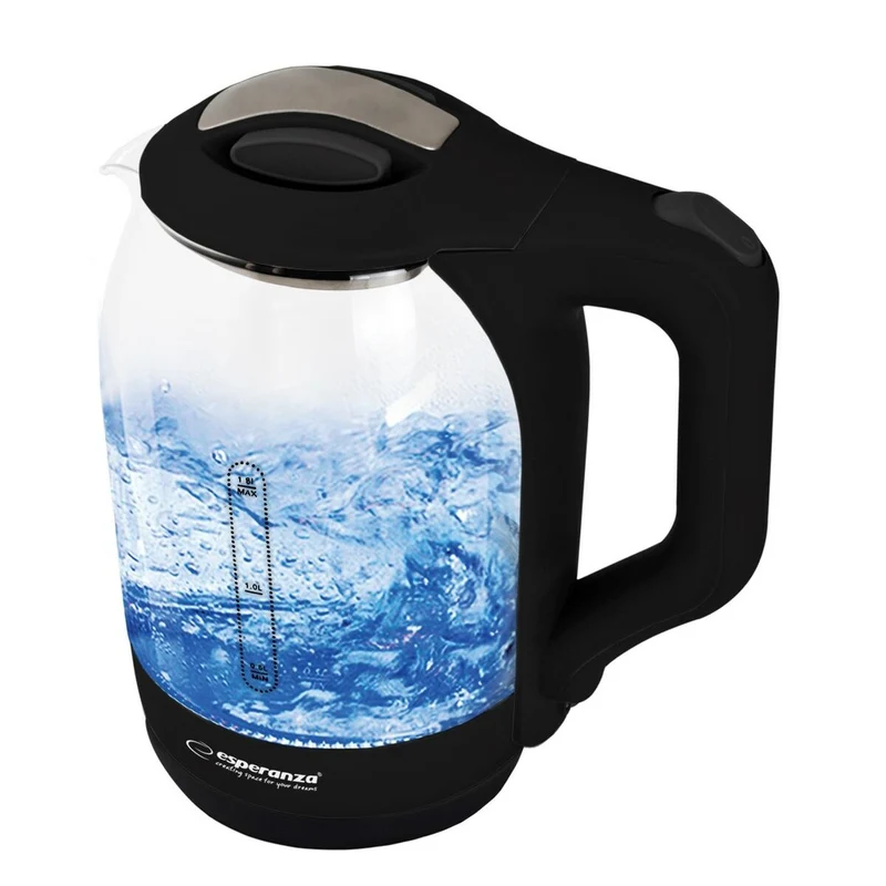Bouilloire Esperanza EKK025K Noir Multicolore Verre Plastique 1500 W 1,7 L