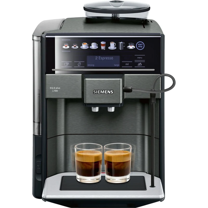 Cafetière superautomatique Siemens AG TE657319RW noir gris 1500 W 2 tasses 1,7 L