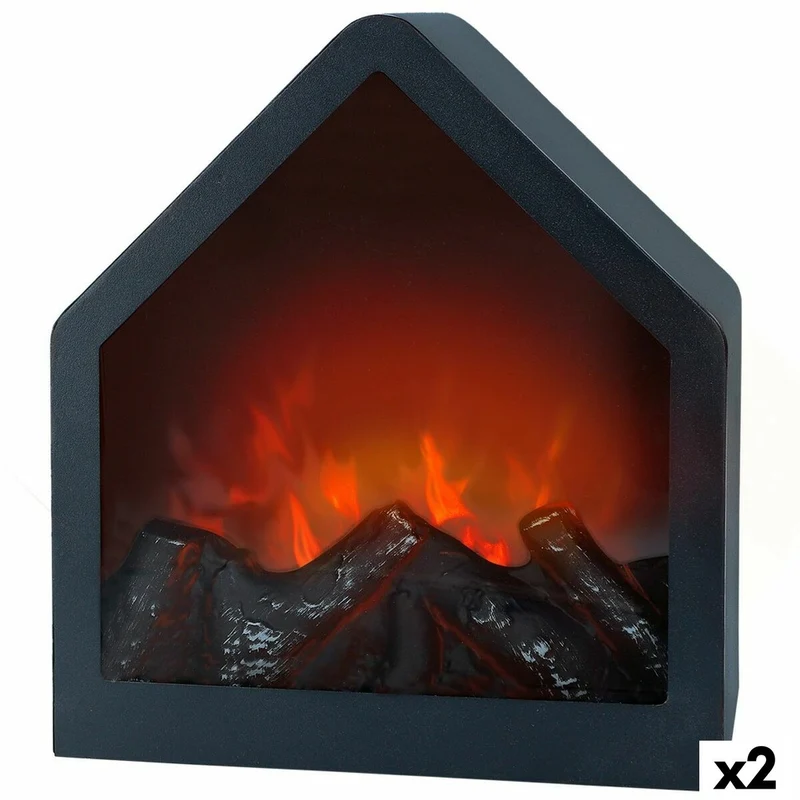 Poitrine de Cheminée Électrique Décorative Ambiantes 20 x 23 x 14 cm (2 Utés)