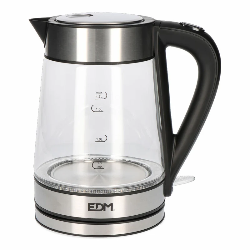 Bouilloire électrique avec lumière LED EDM 07657 Crystal 1850-2200 W 1,7 L