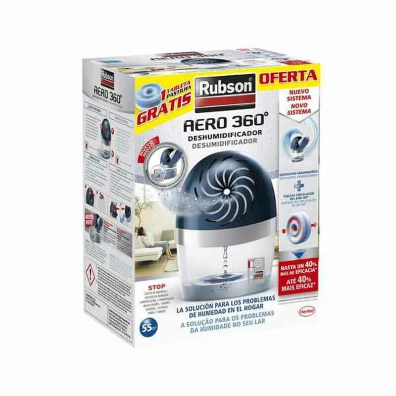 Déshumidificateur Rubson Aero 360 Rechargeable Sans câbles 450 g