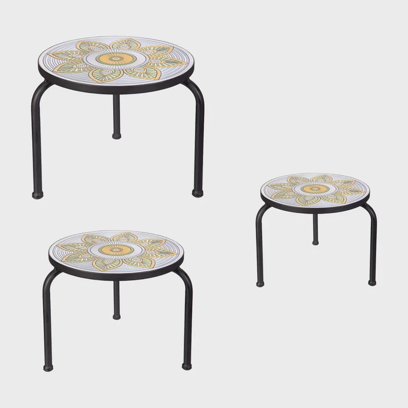 Ceramic Planter Stand Set of 3