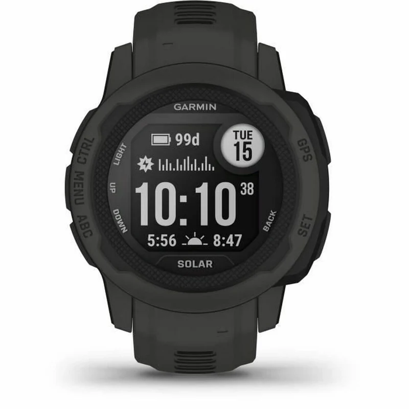 Montre connectée GARMIN Instinct 2 Solaire Gris foncé 0,79" Noir Graphite