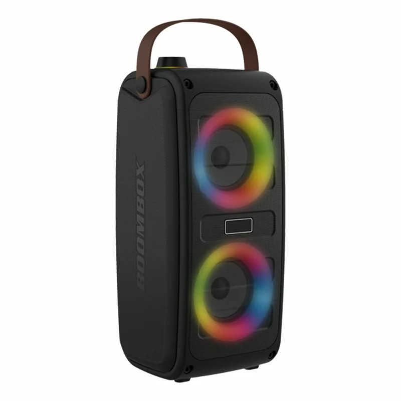 Haut-parleurs Bluetooth portables Denver Electronics LED noir RVB