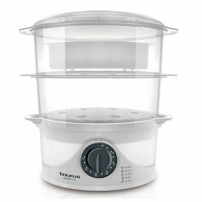 Cuiseur Vapeur Électrique Taurus SALUTECOOK Blanc 800 W Plastique