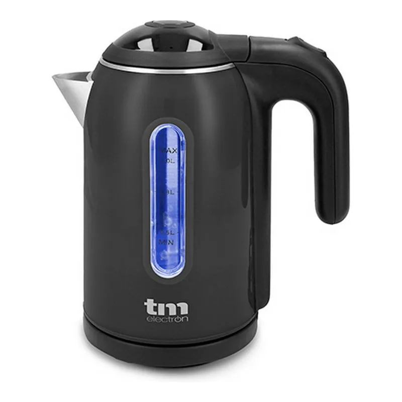 Bouilloire électrique avec lumière LED TM Electron Acier inoxydable Graphite