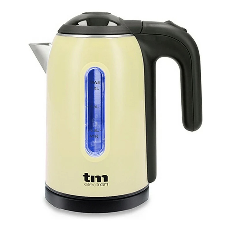 Bouilloire électrique avec LED Light TM Electron Inox Crème