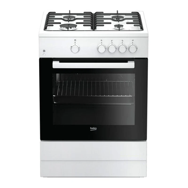 Cuisinière à gaz BEKO FSG62000DWL Noir/Blanc