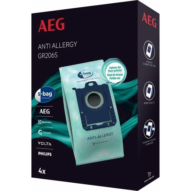 Sac de rechange pour aspirateur Aeg GR206S 4 uds